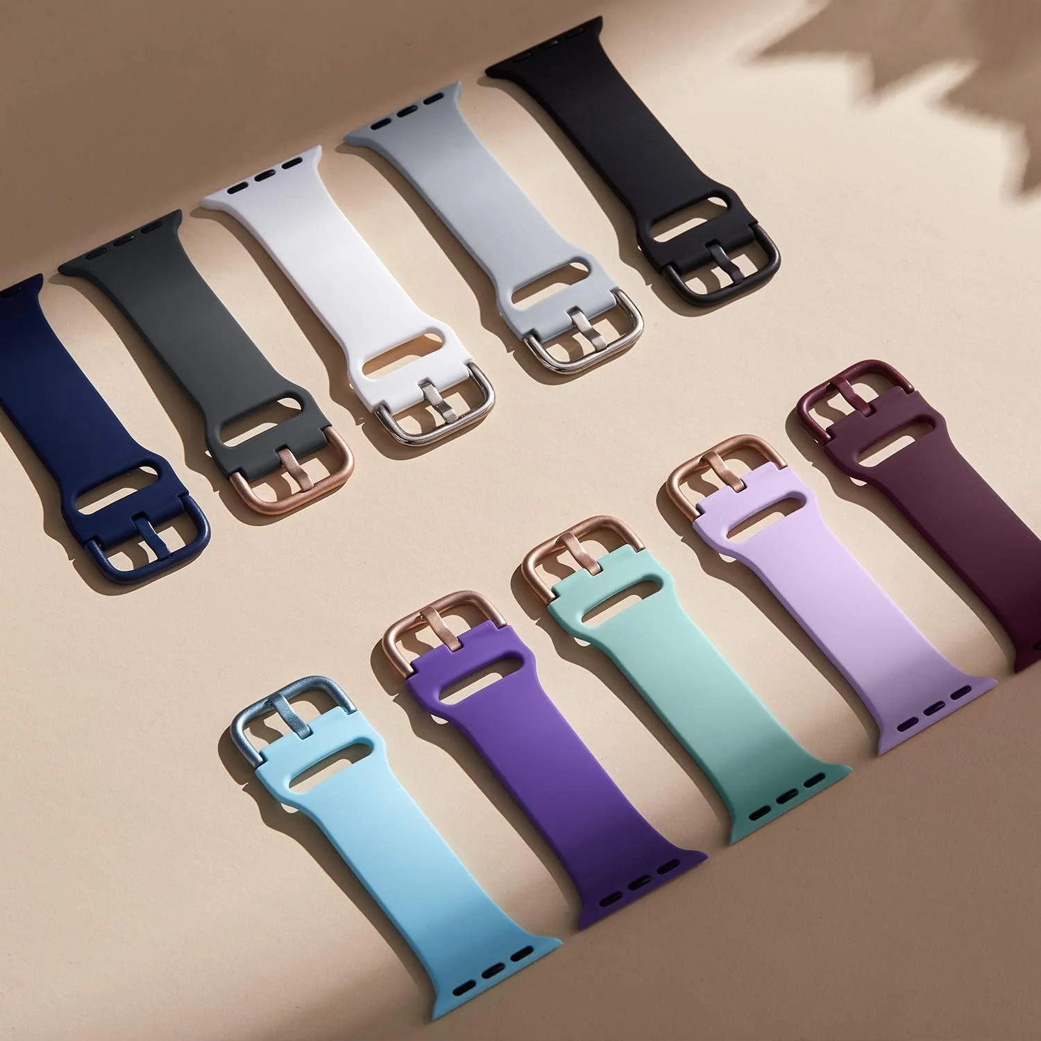 DL3 MOBILAK Strap Silicone Band For Apple Watch Ultra 49mm 45mm 44mm 42mm, Soft Silicone Wristbands Replacement Strap with Classic Clasp for iWatch Series SE 8 7 6 5 4 3 2 1 Ultra - Gray