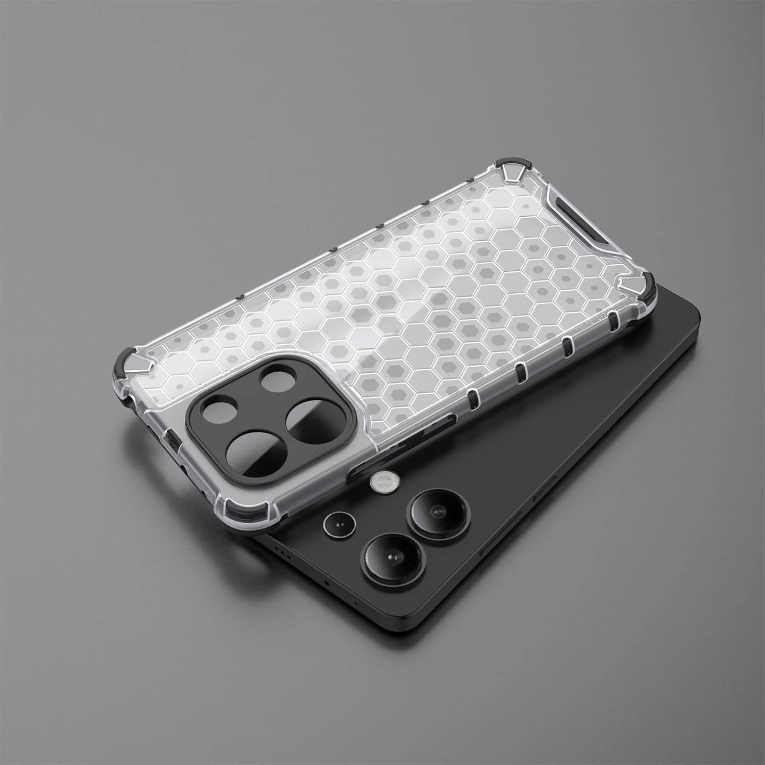 DL3 Mobilak Clear PC and TPU Protective Case for Xiaomi Redmi Note 13 4G with Shockproof Design - Clear