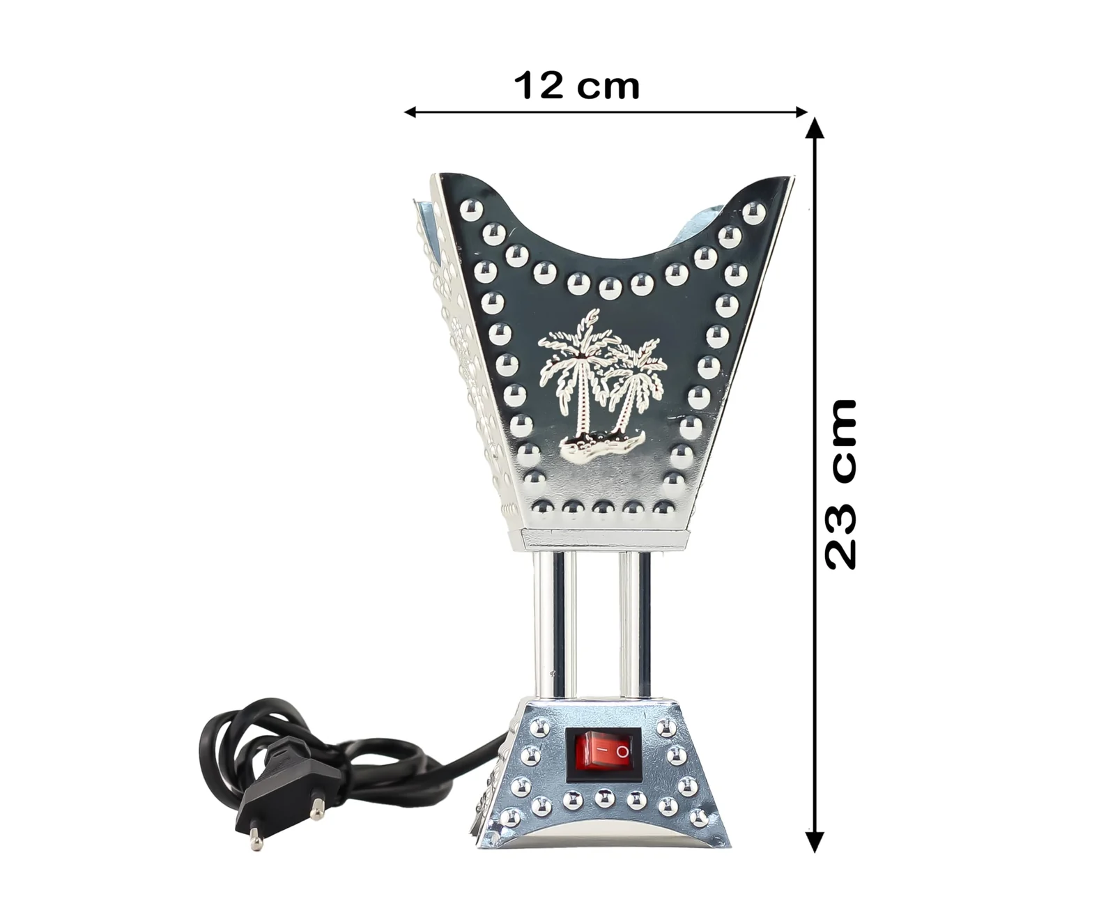 Mobigon Arabian Electric Incense Burners metal Vintage Arabic Burner, Middle Eastern Incense Holder- Electric Incense Burner Bakhoor Suitable For Arabian Oud, Home, Hotel Decor - W. Silver