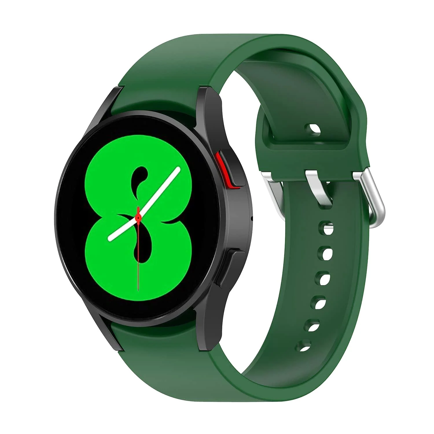 DL3 Mobilak Silicone Buckle Band 22MM Strap For Samsung Galaxy Watch3 45mm/Galaxy 46mm/Gear S3/For Huawei Watch 3/4/GT3 46MM/GT4 46MM/GT2E/GT2 Pro/GT GT2 46MM/Magic Watch2 46mm/Amazfit GTR 2/2e/3/4 - Green