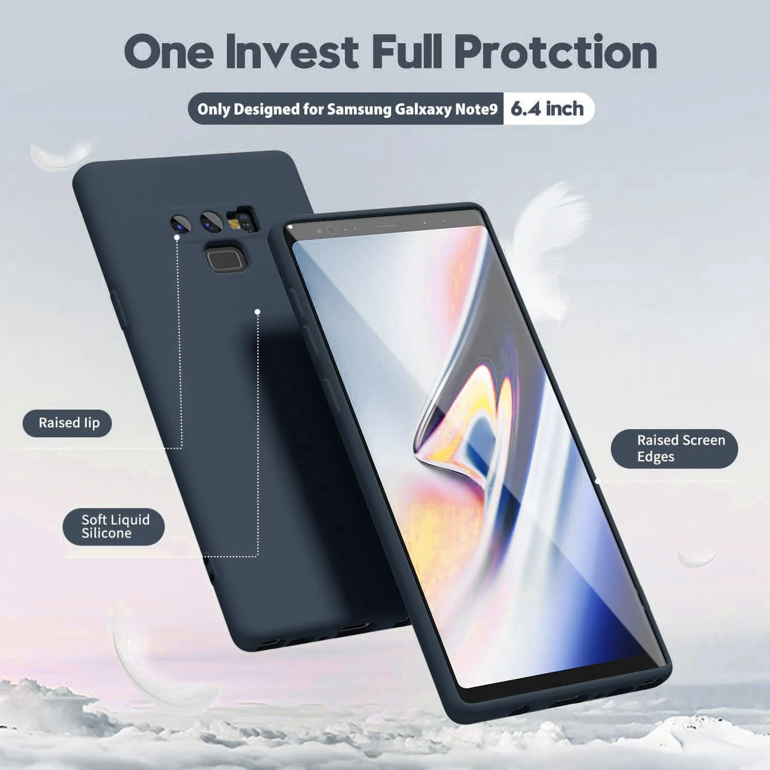 DL3 Mobilak Liquid Silicone Protective Case for vivo V27e / vivo S16e with Microfiber Lining and Shockproof Design - Midnight Blue