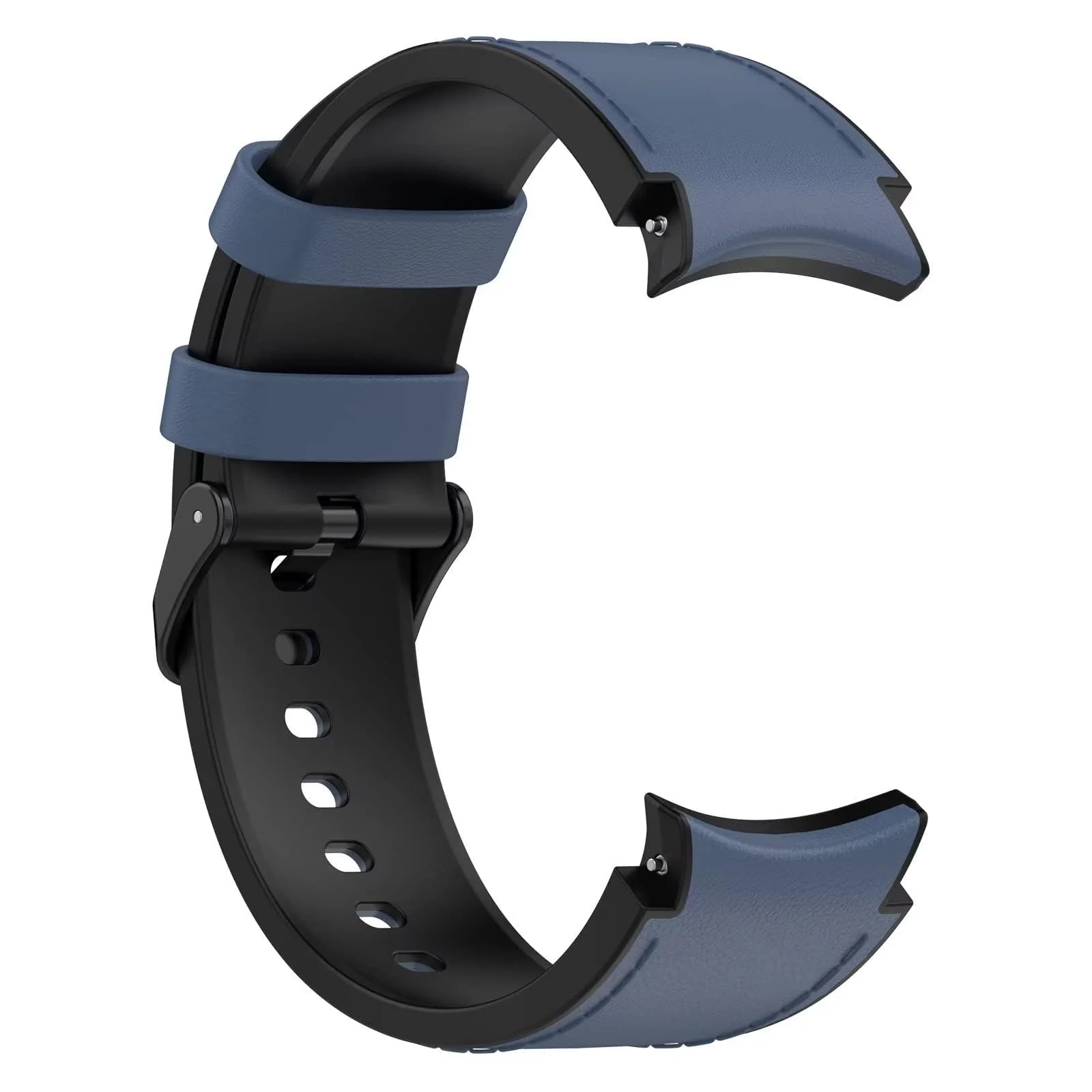 DL3 Mobilak No Gap Leather silicone Bands Compatible with Samsung Galaxy Watch 6 5 4 40mm 44mm, Galaxy Watch 5 Pro Band 45mm/ Watch 6 4 Classic Band 42mm 46mm 43mm 47mm Soft Strap - Blue