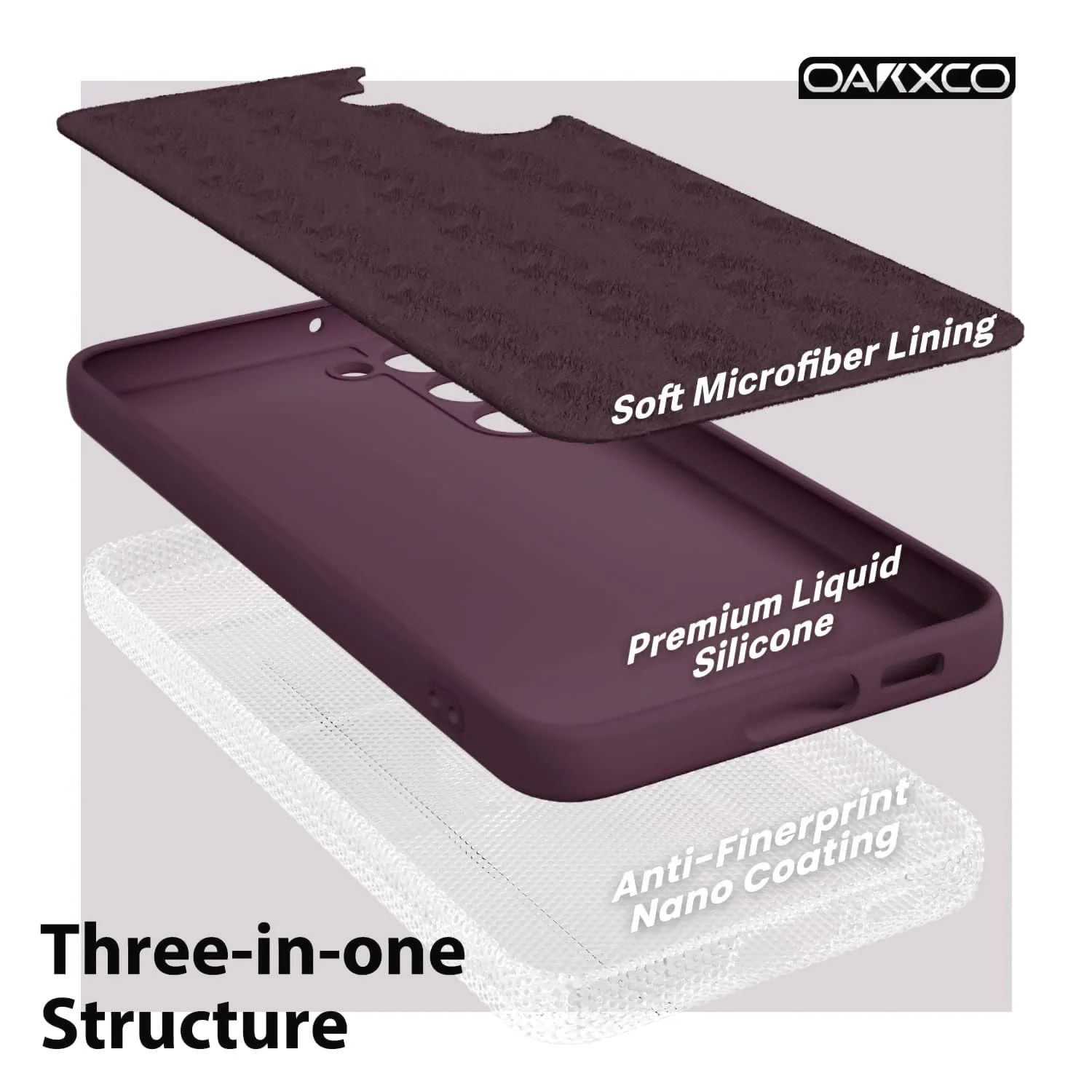 DL3 Mobilak Liquid Silicone Protective Case for Samsung Galaxy Note10 with Microfiber Lining and Shockproof Design - Wine Red