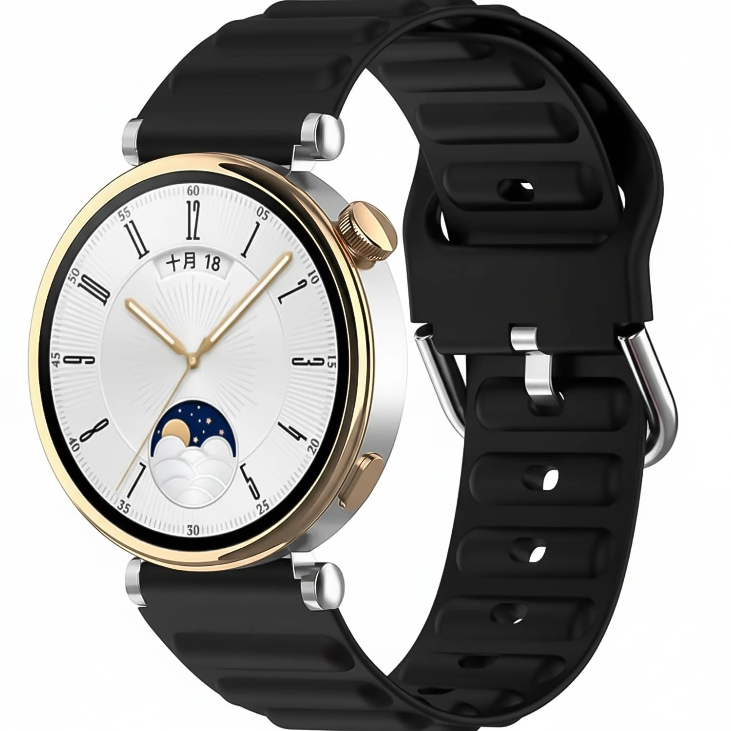 DL3 Mobilak Strap Compatible with Huawei Watch GT5 Pro 42mm / GT5 41mm / GT4 41mm / Garmin Venu 3S / Forerunner 265S / Fossil Women's Gen 6, 18mm Women Men, Soft Silicone Sport Replacement Bands