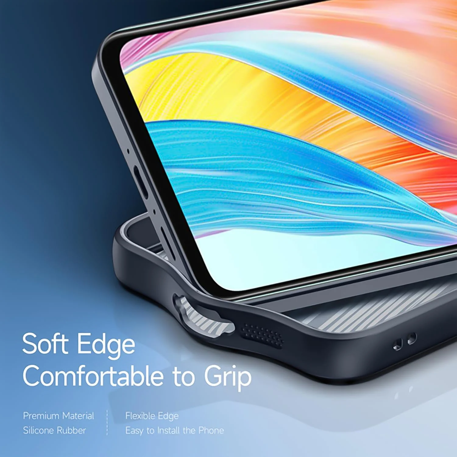 DL3 Mobilak Clear Protective Case for OPPO Reno 11F 5G - Black