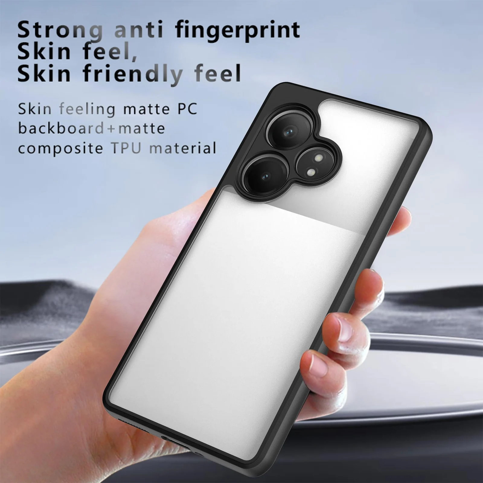 DL3 Mobilak Clear TPU Case for Xiaomi Redmi 13 4G / Redmi Note 13R 5G / Poco M6 4G, Camera protection, Shock-absorbing protection, Scratch-resistant surface - Black