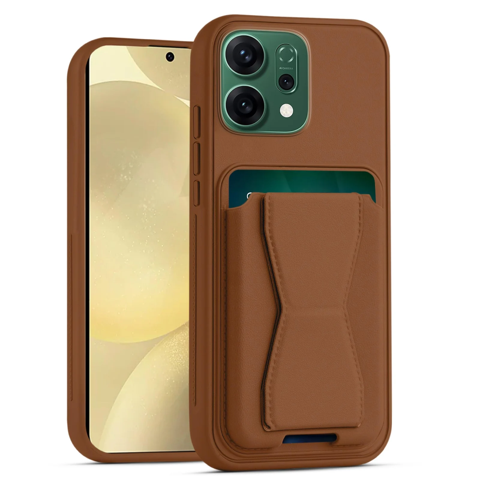 DL3 Mobilak Leather Wallet Case for OPPO Reno 14 5G / Reno 15, Camera protection, Shock-absorbing protection, Built-in kickstand