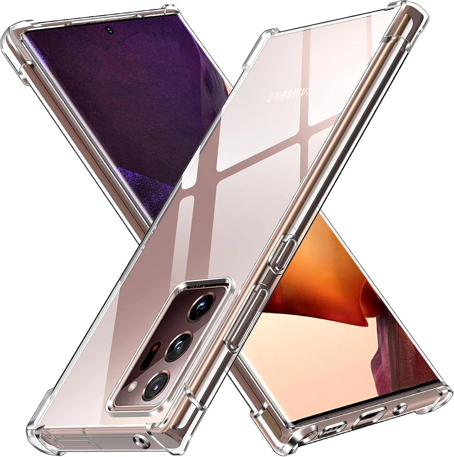 DL3 MOBILAK Clear Soft TPU Phone Case for Samsung Galaxy Note 20 Ultra 4G and Note 20 Ultra 5G - Clear