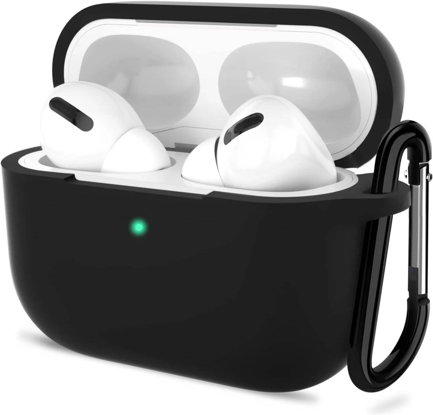 DL3 Mobilak AirPods Pro Case Cover, Silicone Protective Charging Case Skin with Keychain Compatible with Apple AirPods Pro Case for Women Men, Wireless Charging, Front LED Visible