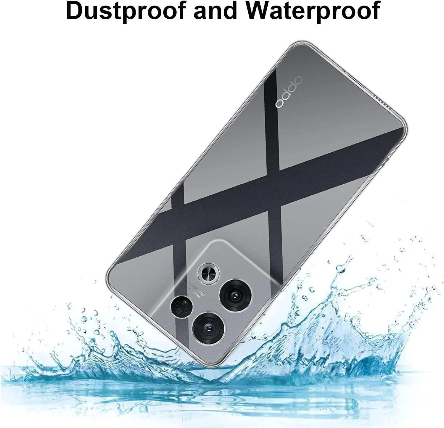 DL3 Mobilak Case Compatible with Reno 8 Pro / 8 Pro Plus Case Crystal Soft TPU Gel Case Flexible Silicone Anti-Scratch Camera Protection TPU Cover - Clear