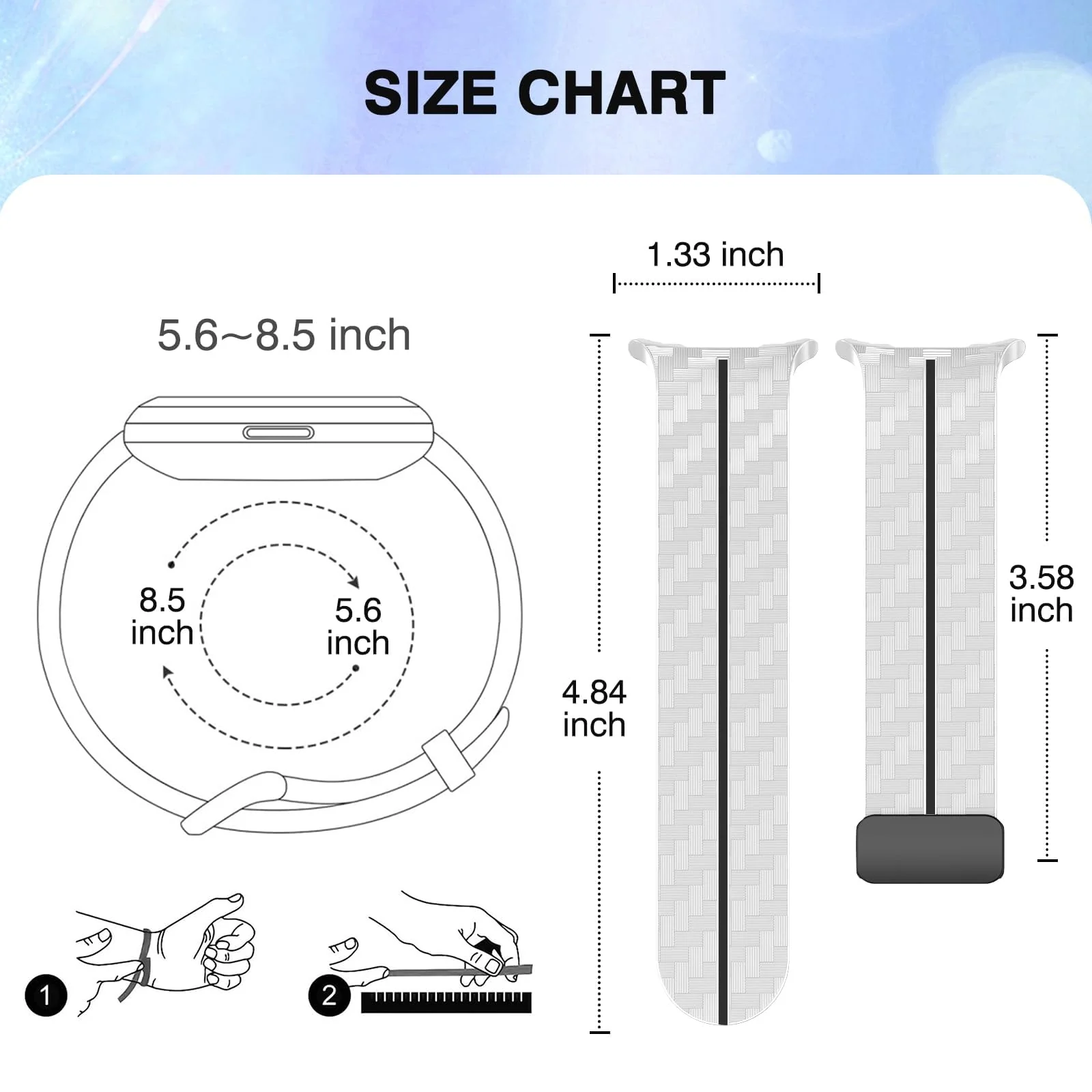 DL3 Mobilak Compatible for Samsung Galaxy Watch Ultra Band 47mm for Men Women, Soft Silicone Waterproof Sport Strap with Magnetic Clasp, Stylish Carbon Fiber Replacement Galaxy Watch 7 Ultra Bands - Grey Black