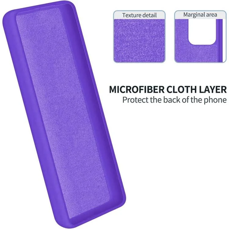 DL3 Mobilak Liquid Silicone Protective Case for realme 11 4G with Microfiber Lining and Shockproof Design - Purple