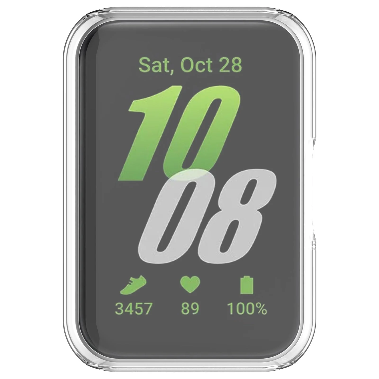 DL3 Mobilak Case Compatible with Samsung Galaxy Fit 3 Case All-Around with Built-in Screen Protector Watch Soft TPU Shockproof Cover Slim Guard Thin Bumper Shell Protector - Clear