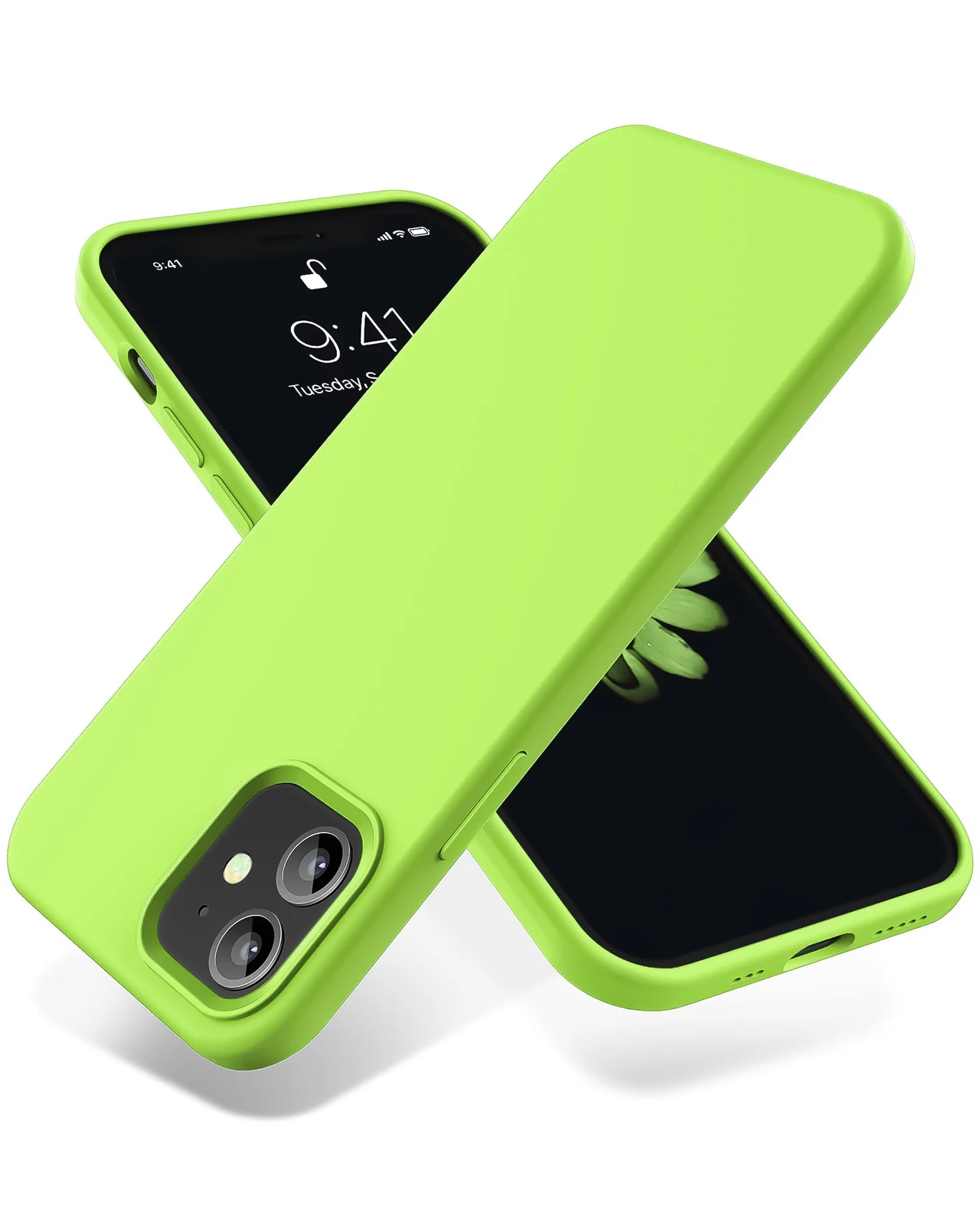 DL3 Mobilak Liquid Silicone Protective Case for iPhone 11 (6.1 Inch) with Camera Protection and Microfiber Lining - Lemon