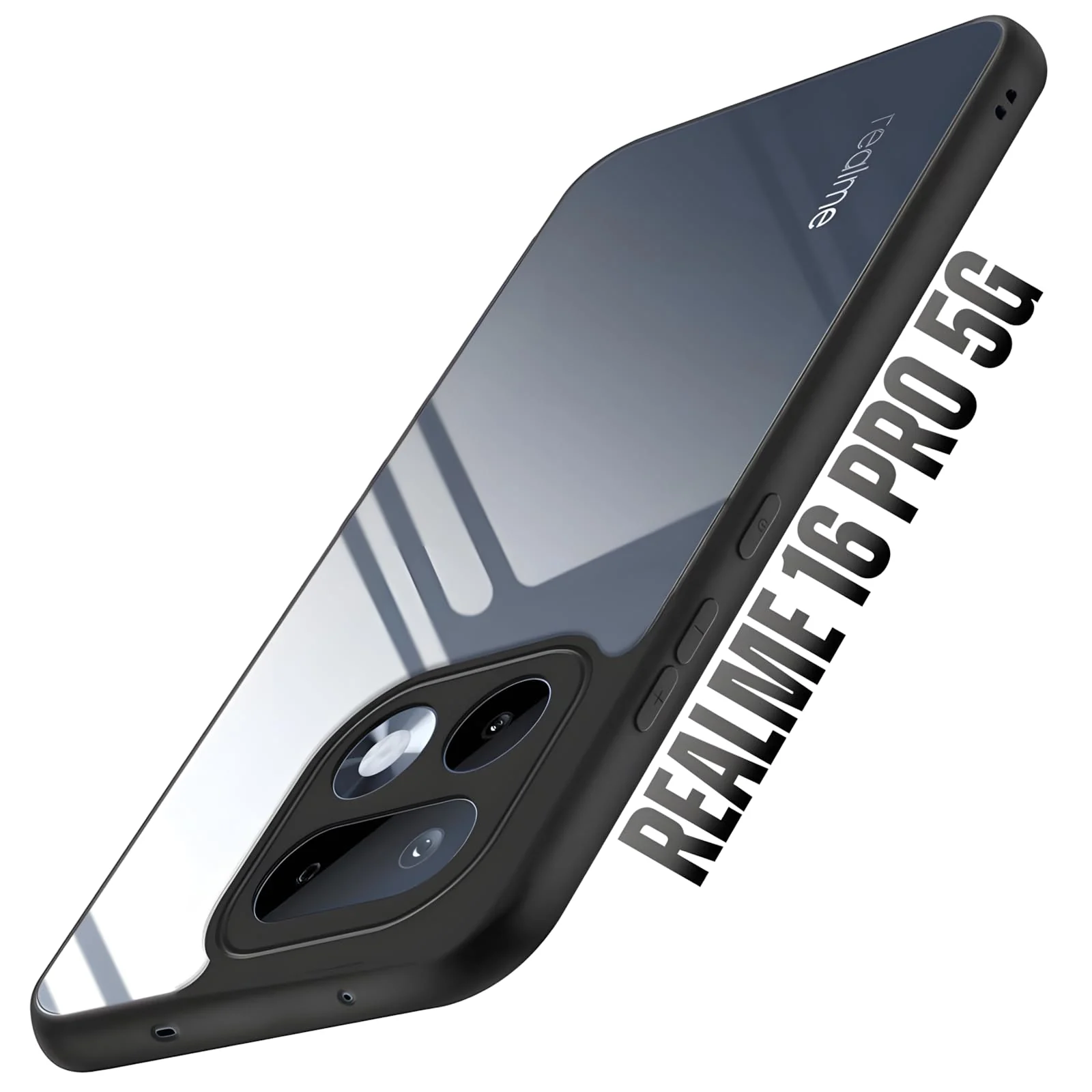 DL3 Mobilak Clear TPU Case for realme 16 Pro 5G, Camera protection, Shock-absorbing protection, Scratch-resistant surface - Black