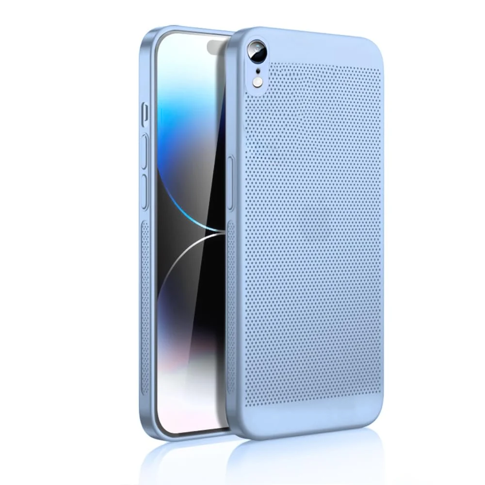 DL3 Mobilak Heat-Dissipation Hard PC Case with Built-In Camera Lens Protector for iPhone XR - Baby Blue