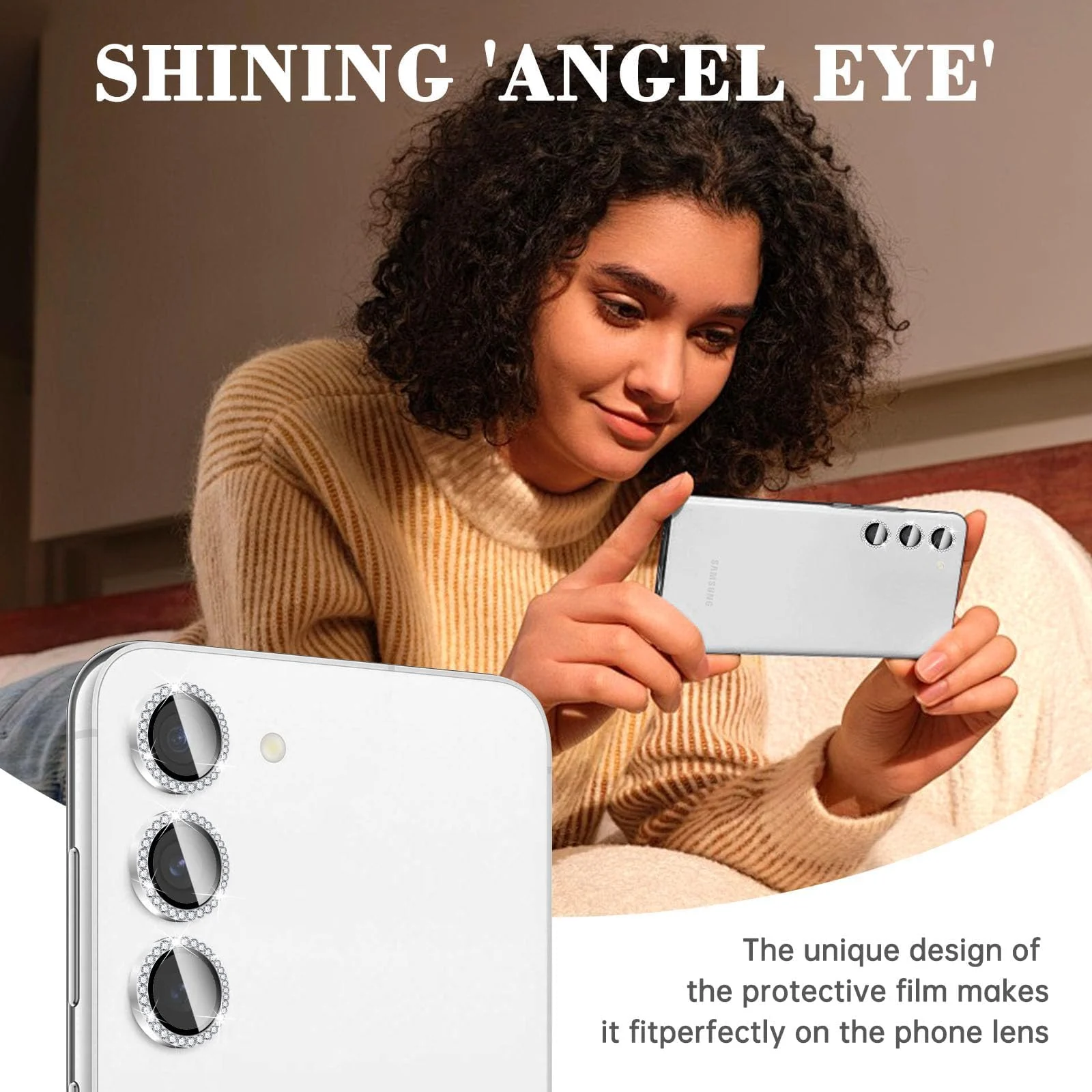 DL3 Mobilak Camera Lens Protector for Tecno Camon 40/Camon 40 Pro Accessories, 9H Tempered Glass Metal Individual Ring Camera Cover Screen Protector, Case Friendly, Anti Scratch - Diamond Silver