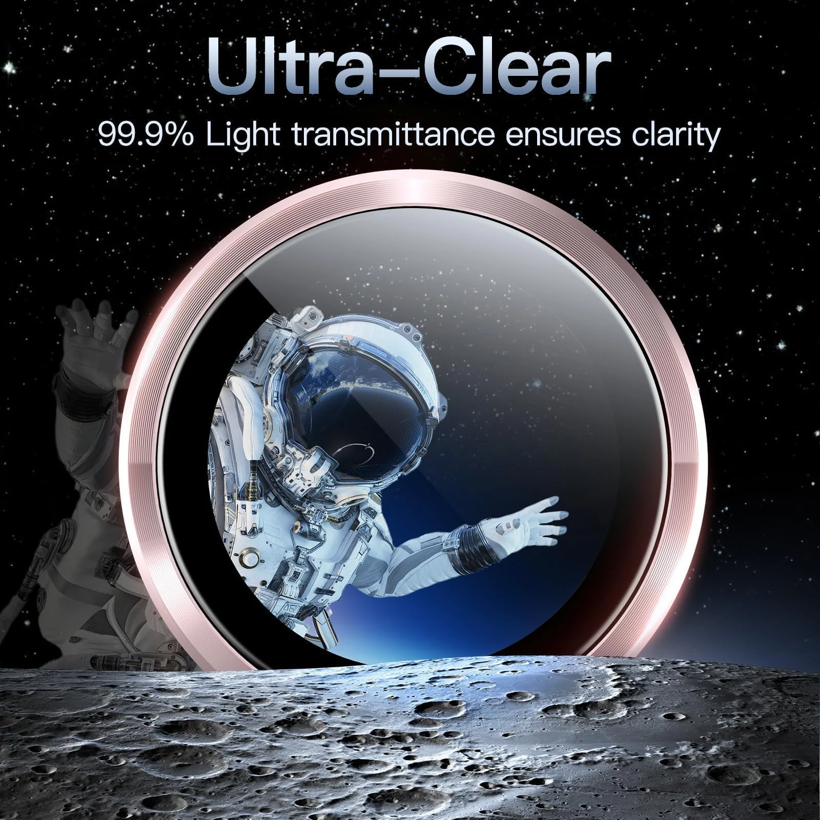 DL3 Mobilak Compatible with iPhone 15/15 Plus & iPhone 14/14 Plus Camera Lens Protector, Anti-Scratch HD Tempered Glass Lens Screen Protection Cover, Metal Individual Lens Ring - Pink