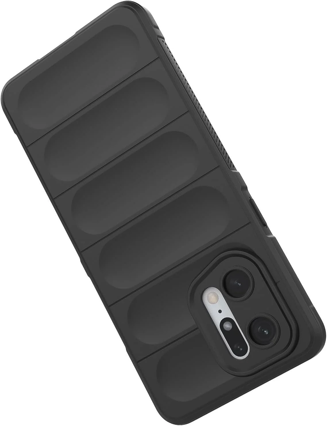 DL3 Mobilak Flexible Silicone and TPU Protective Case with Camera Protection for OPPO Find X5 - Black