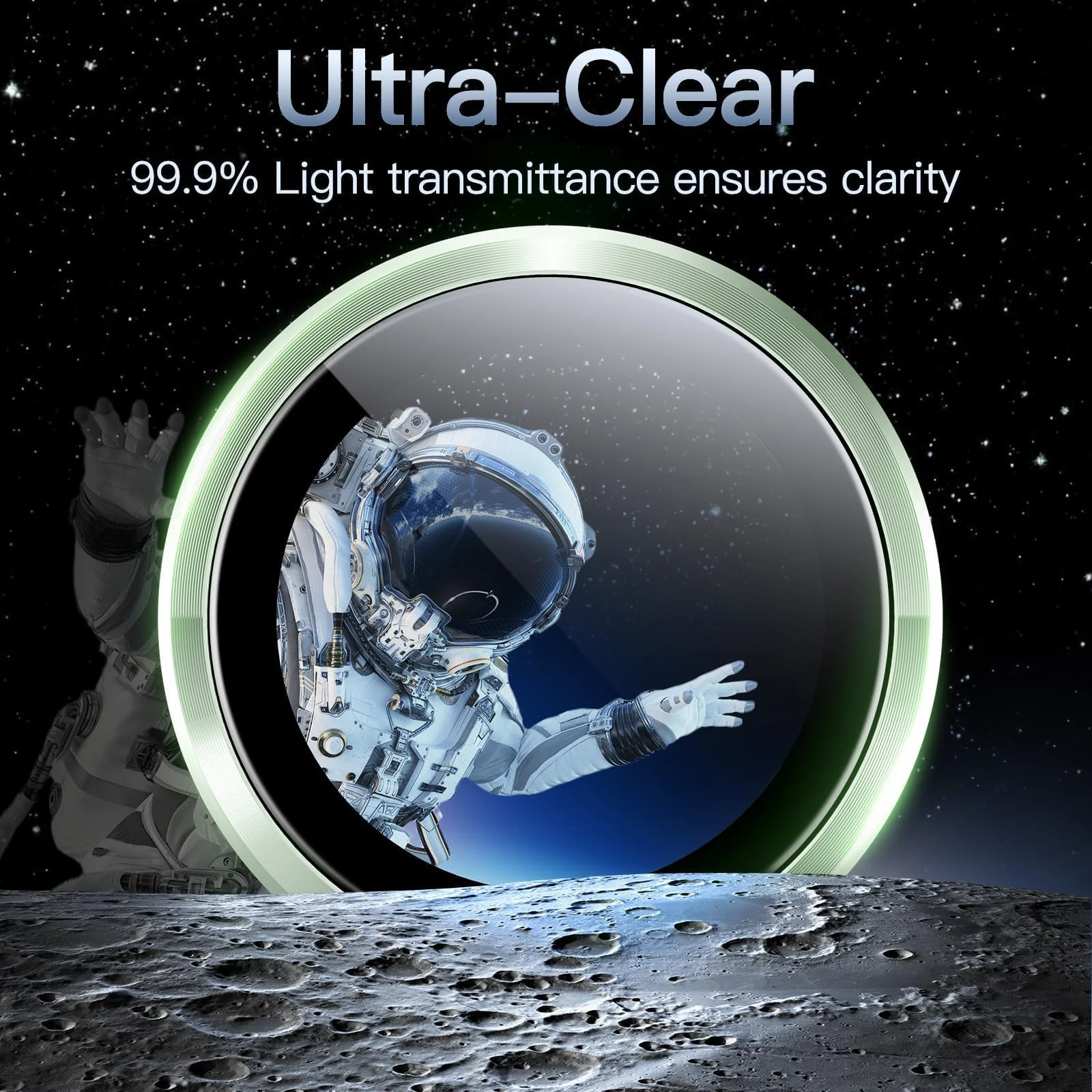 DL3 Mobilak Compatible with iPhone 15/15 Plus & iPhone 14/14 Plus Camera Lens Protector, Anti-Scratch HD Tempered Glass Lens Screen Protection Cover, Metal Individual Lens Ring - Green