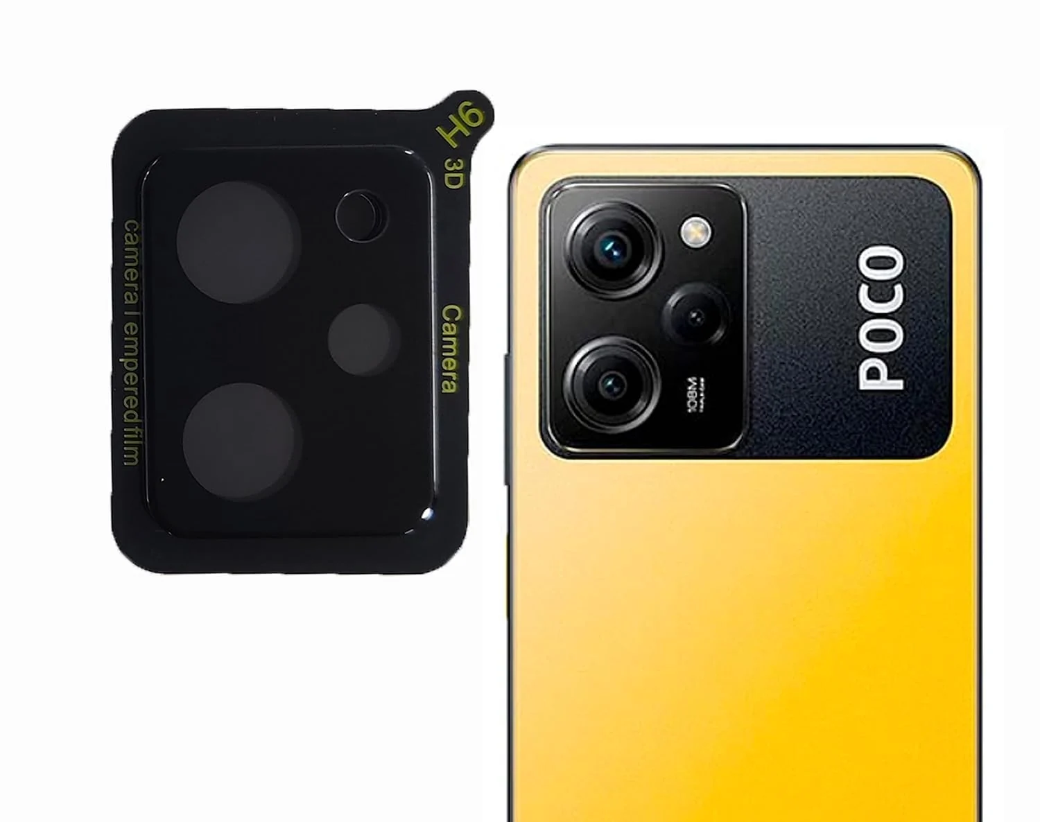 DL3 Mobilak Xiaomi Poco X5 Pro 5G Camera Protector Tempered Glass Screen Protector HD [Full Coverage][Anti-Scratch] Drop Protection Ultra Clear/Thin Lens Protector Case - Black