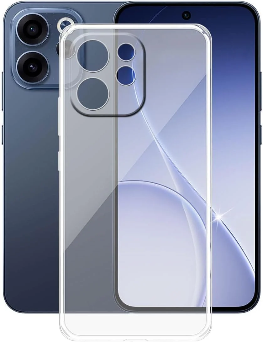 Mobigon Case Compatible with OPPO Reno 15F 5G / OPPO Reno 15 FS 5G, Case Crystal Soft TPU Gel Case Flexible Silicone Anti-Scratch Camera Protection TPU Cover - Clear