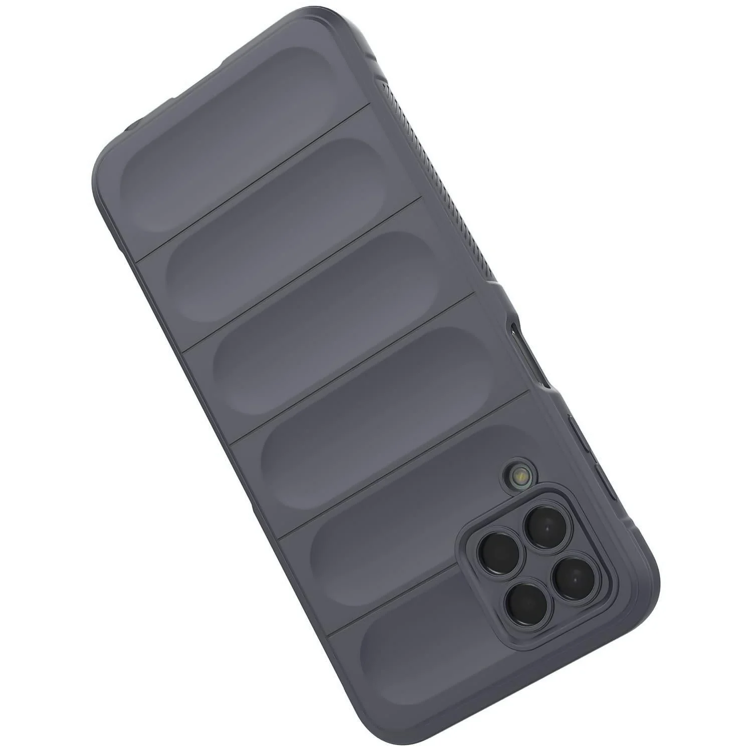 DL3 Mobilak Flexible Silicone and TPU Protective Case with Camera Protection for Samsung Galaxy M33 5G - Dark Gray