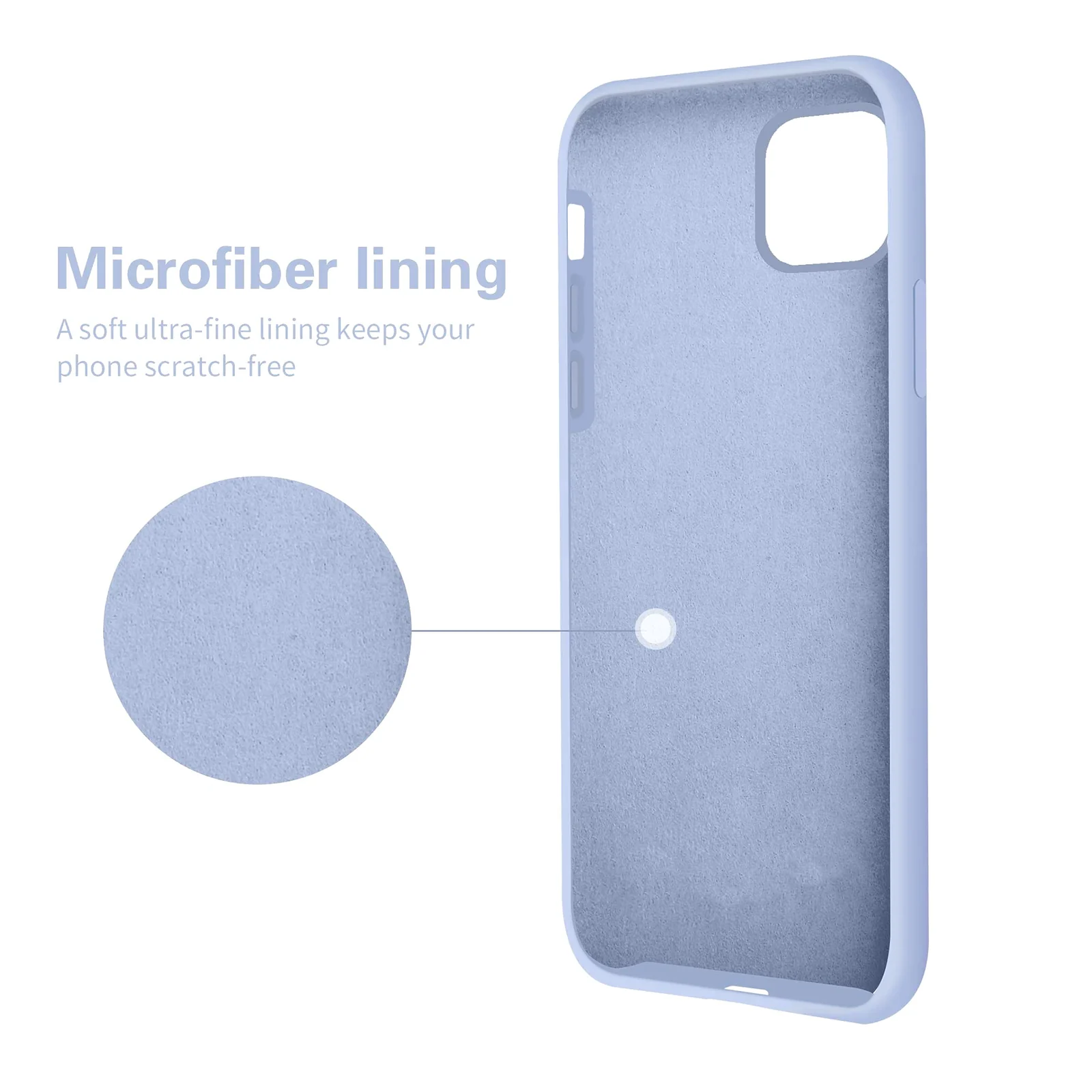 DL3 Mobilak Compatible with iPhone 11 (6.1 Inch) Case, Liquid Silicone Case, Full Body Protective Cover, Shockproof, Slim Phone Case, Anti-Scratch Soft Microfiber Lining - Baby Blue