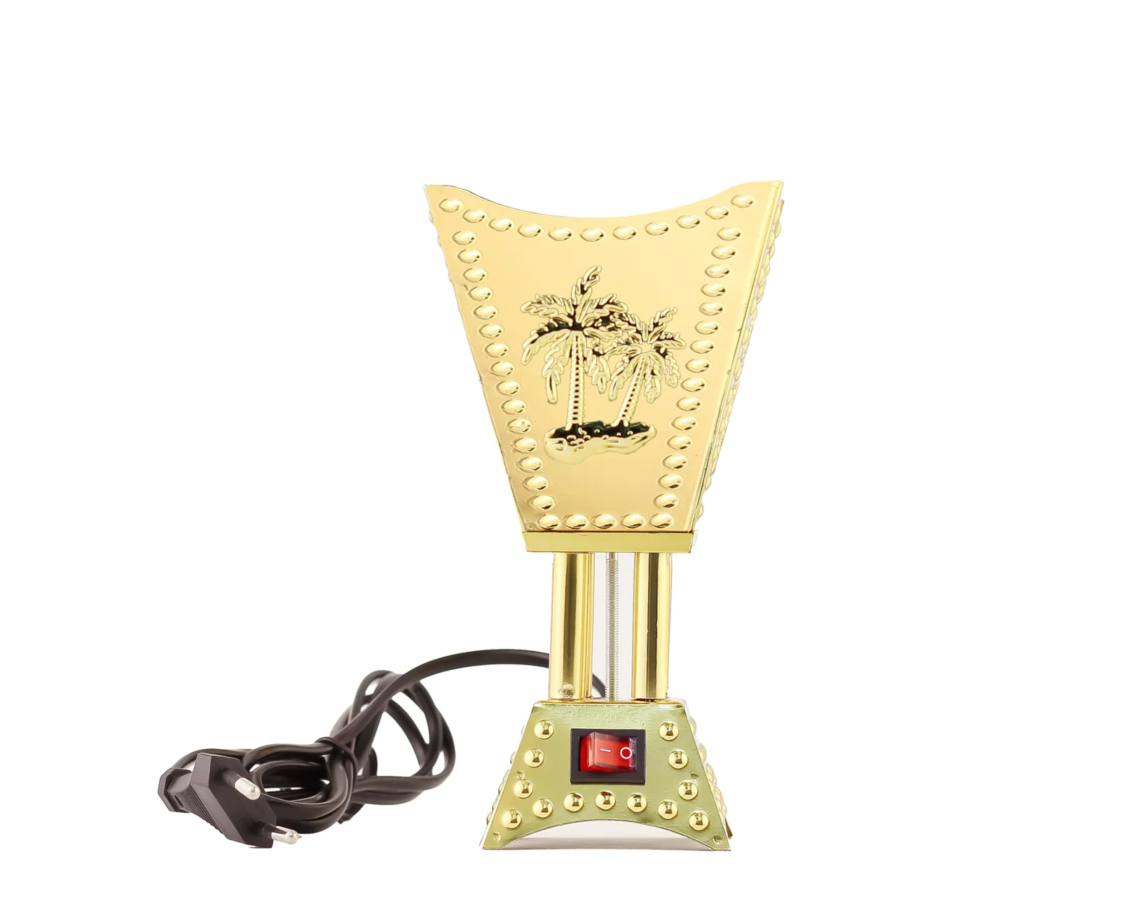Mobigon Arabian Electric Incense Burners metal Vintage Arabic Burner, Middle Eastern Incense Holder- Electric Incense Burner Bakhoor Suitable For Arabian Oud, Home, Hotel Decor - W. Gold