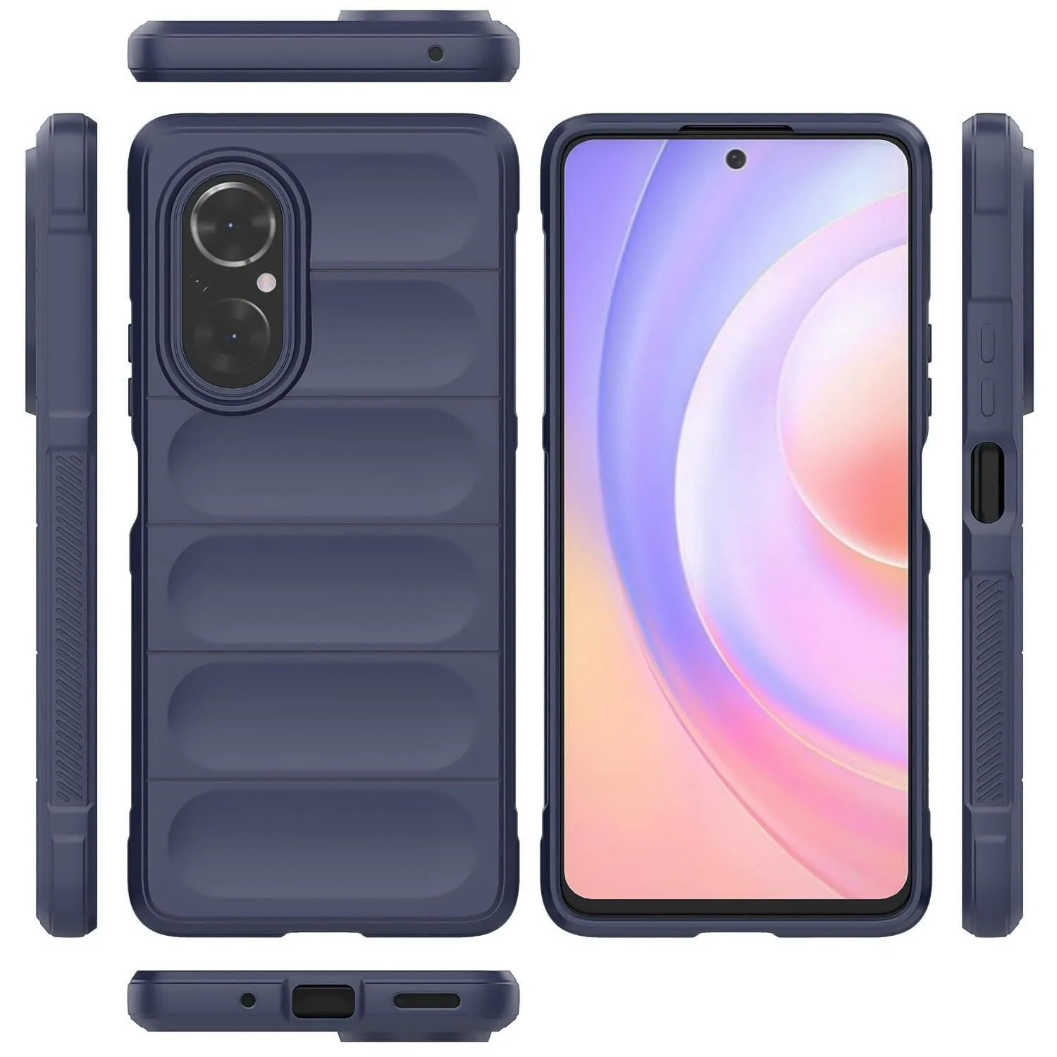 DL3 Mobilak Flexible Silicone and TPU Protective Case with Camera Protection for Huawei Nova 9 SE / Honor 50 SE - Blue