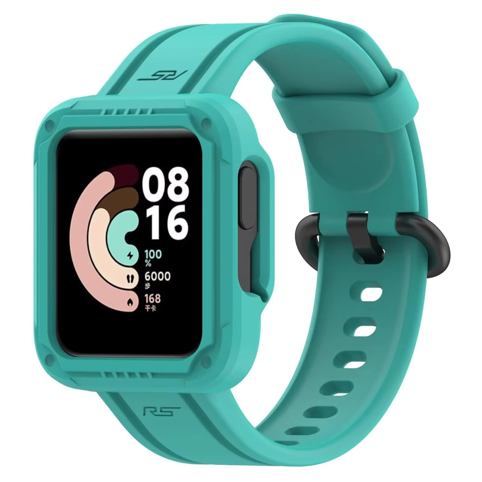 DL3 MOBILAK Replacement Wrist Band Compatible with Xiaomi MI Watch Lite/Redmi Watch 2 Lite/Poco Watch/Redmi Watch 2/Horloge 2, Adjustable Soft Silicone Wrist Strap with Cover (Teal)