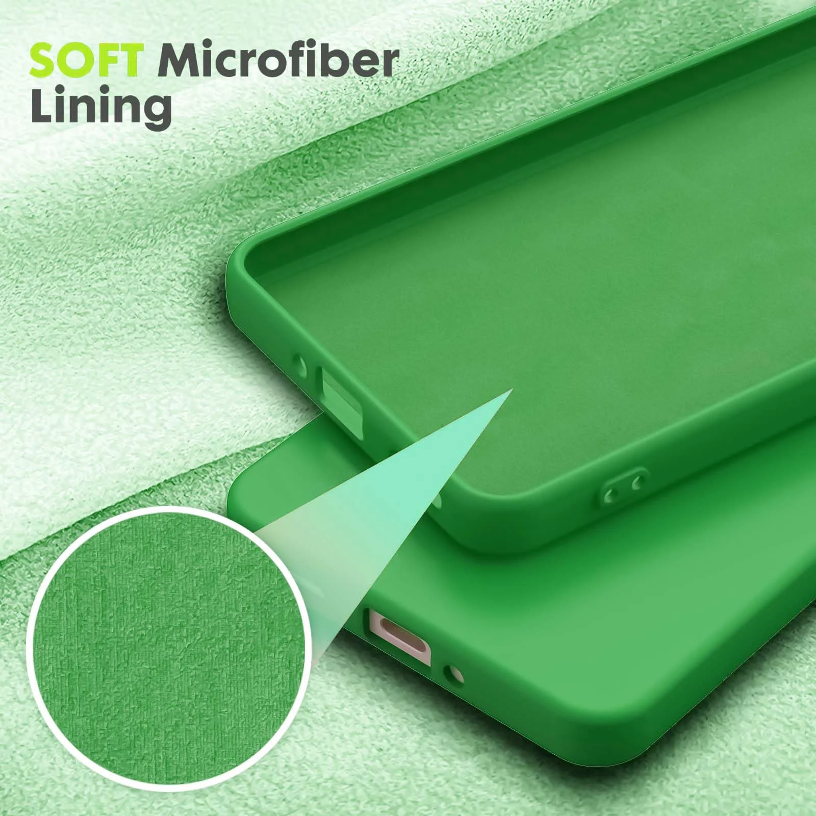 DL3 Mobilak Liquid Silicone Case for OPPO Reno11 F 5G, Not compatible with MagSafe, Supports wireless charging, Camera protection - Neon Green