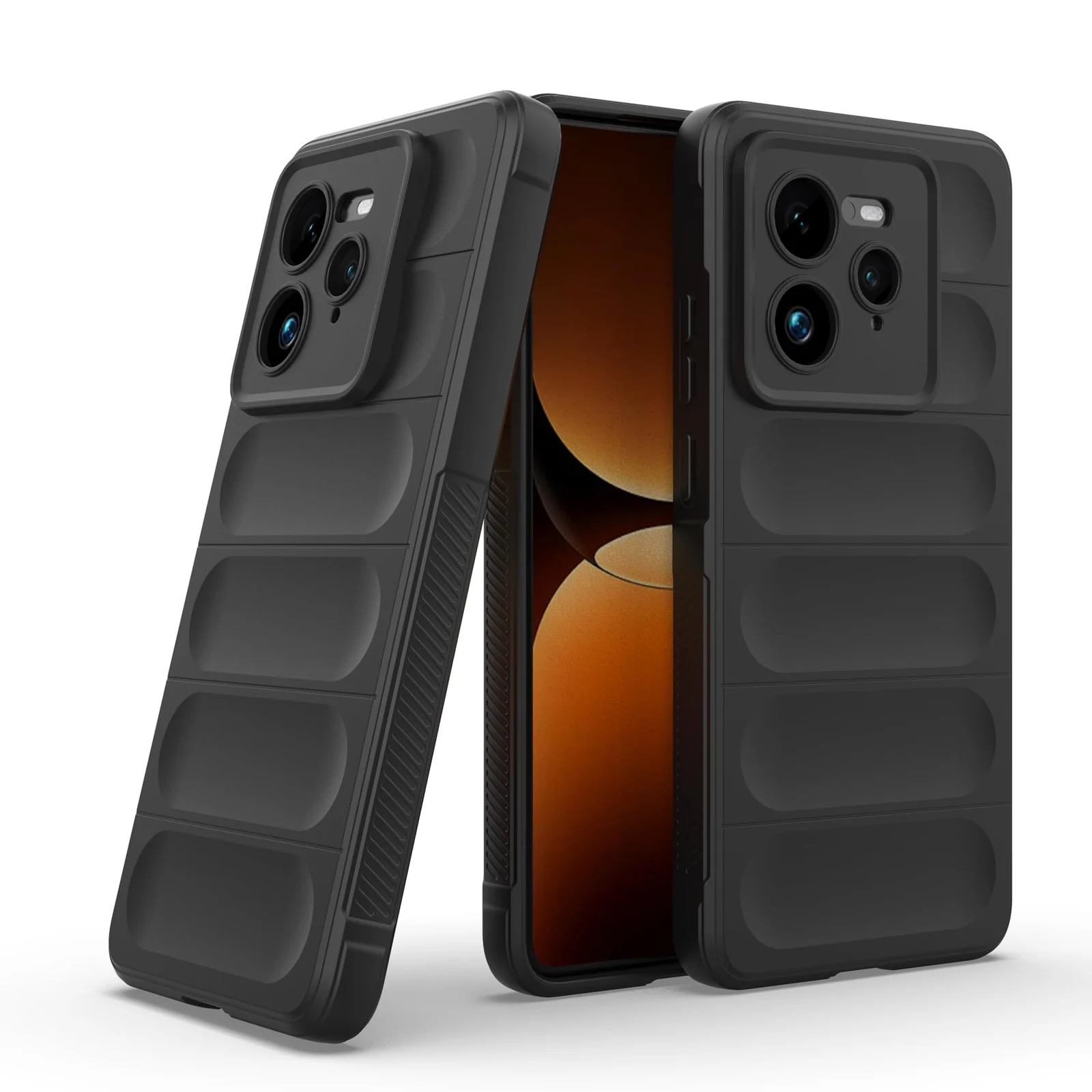 DL3 Mobilak Flexible Silicone and TPU Protective Case with Camera Protection for realme GT 7 Pro 5G - Black