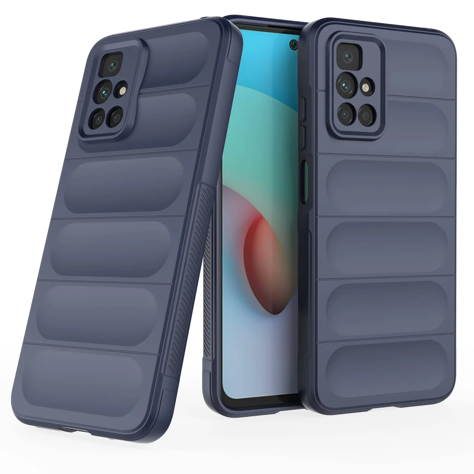 DL3 Mobilak Flexible Silicone and TPU Protective Case with Camera Protection for Xiaomi Redmi 10 4G / Redmi 10 2022 - Blue