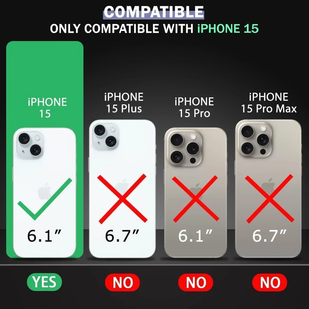 DL3 Mobilak Clear TPU Case for iphone15, Camera protection, Shock-absorbing protection, Non-slip grip - Clear