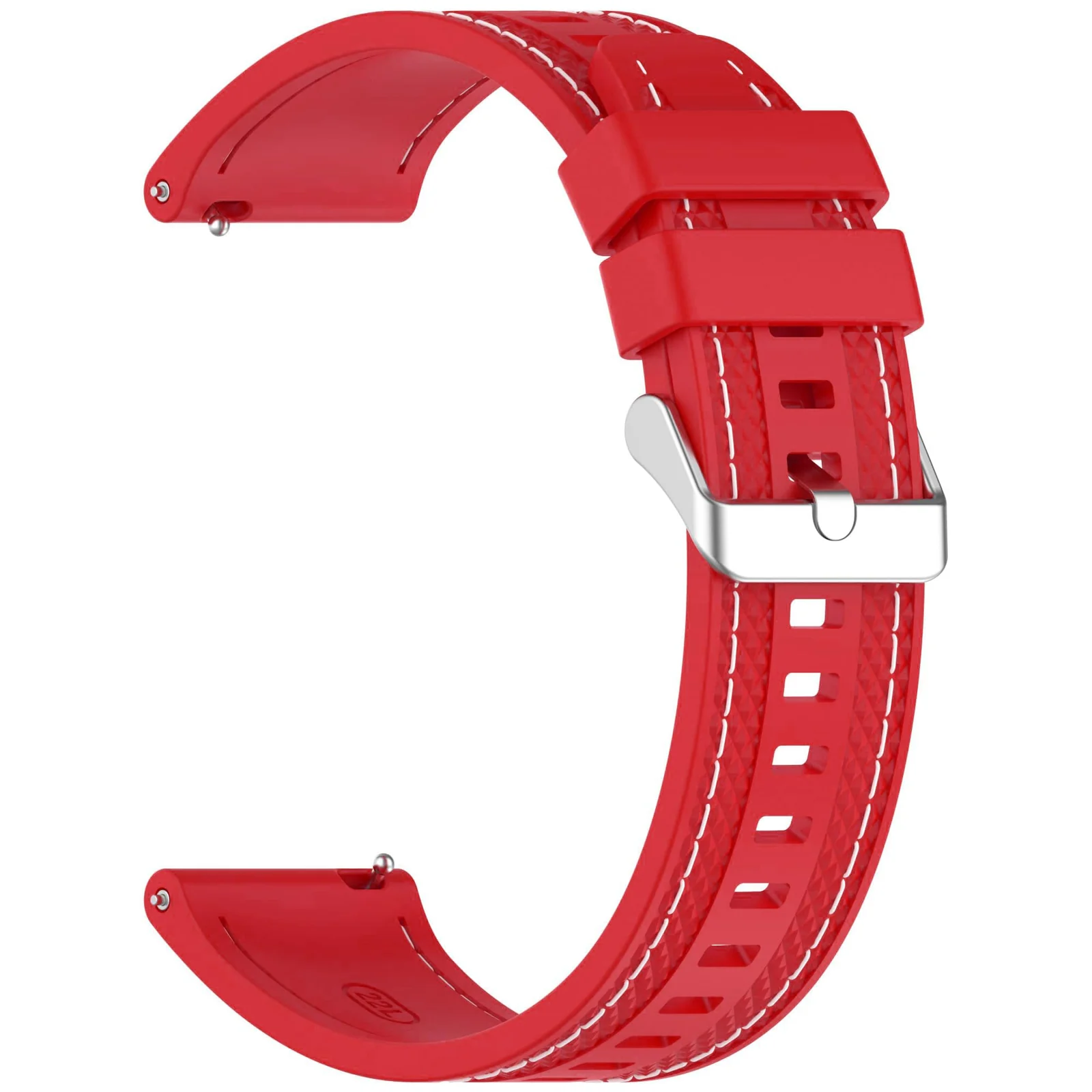 DL3 Mobilak 22mm Rubber Strap Compatible with Huawei Watch GT 6 46mm/GT 6 Pro/GT5 46mm/GT 5 Pro/GT4 46mm/GT 3 Pro, Soft Durable Bracelet Nylon Silicone Replacement Band for Huawei Watch 4 Pro/Watch 3 - Red