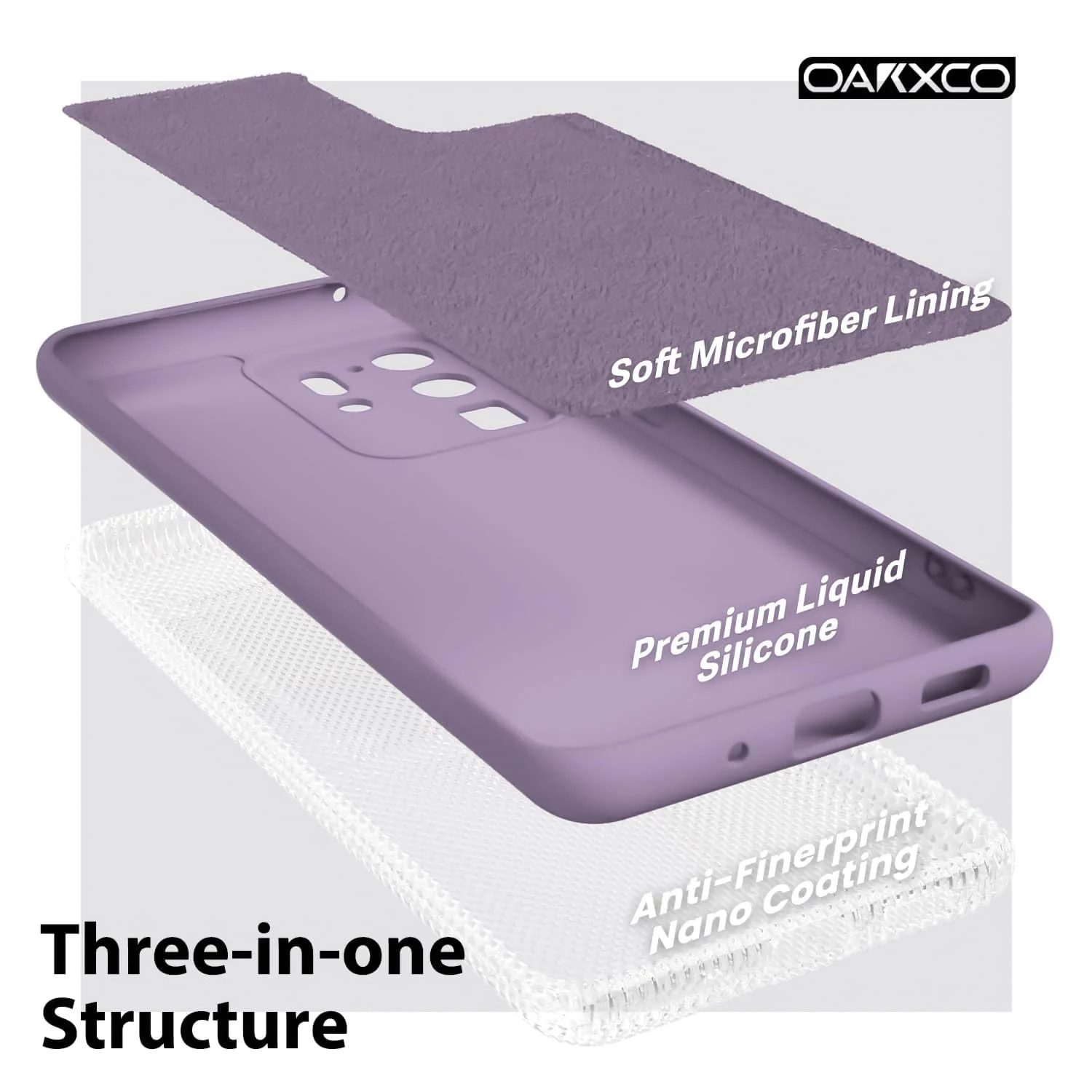 "DL3 Mobilak Samsung Galaxy Note 20 5G (6.7"") Case, Soft Flexible Liquid Silicone Gel Rubber Bumper Cover, Full Body Shockproof Protective Phone Case - Lavender"