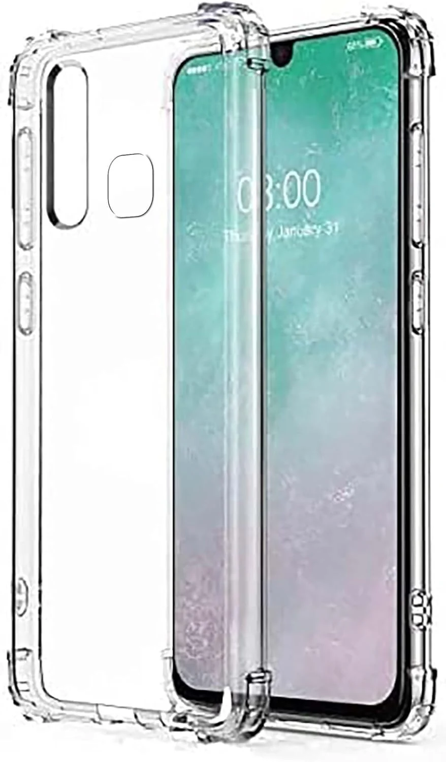 DL3 Mobilak Clear TPU Protective Case for Infinix Smart 4 X653 with Camera Protection and Shockproof Design - Clear