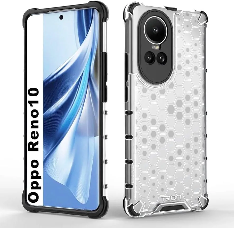 DL3 Mobilak Clear PC and TPU Protective Case for OPPO Reno 10 5G / Reno 10 Pro 5G with Shockproof Design - Black