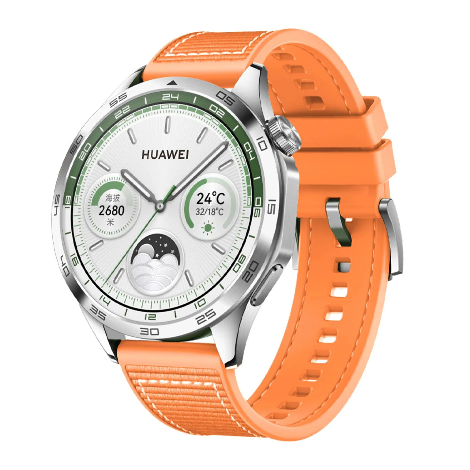 DL3 Mobilak 22mm Sport Band for Samsung Galaxy Watch 3 45mm/Watch 46mm/Gear S3/Huawei watch GT4 GT3 46MM/Huawei Watch 3/4/GT2E/GT2 Pro/GT GT2 46MM/Amaz fit GTR 4/3/3Pro/2/2e, Soft Silicone Nylon Wrist Strap - Orange