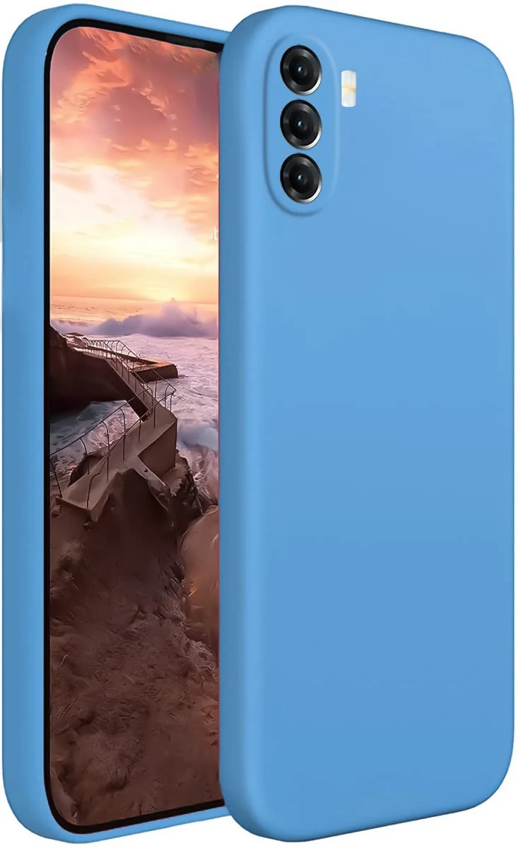 Dl3 Mobilak Huawei nova Y70 Case,Soft Flexible Silicone Gel Rubber Bumper Cover,Slim Fit Full Body Shockproof Protective Phone Case (Sky Blue)