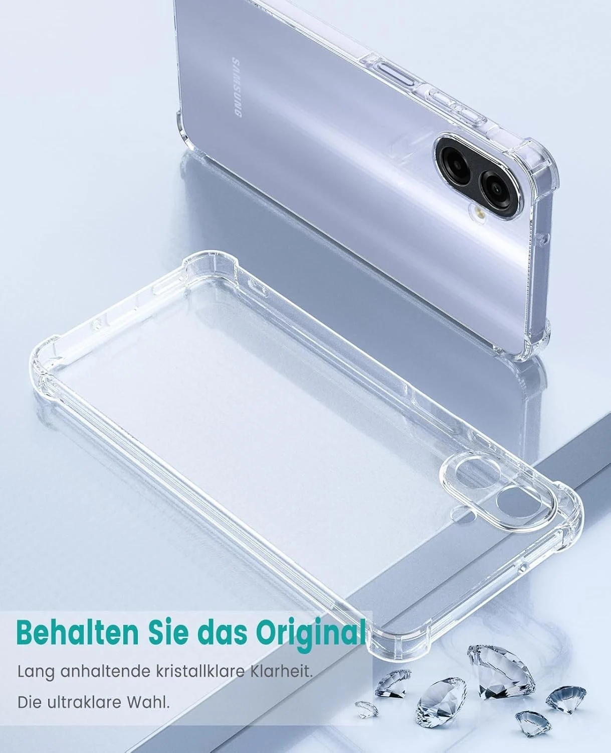 DL3 MOBILAK Case Compatible with Samsung Galaxy A07, Cover SiliconeTransparent TPU Gorilla Anti-shock Protector Camera Shockproof Corners - Clear