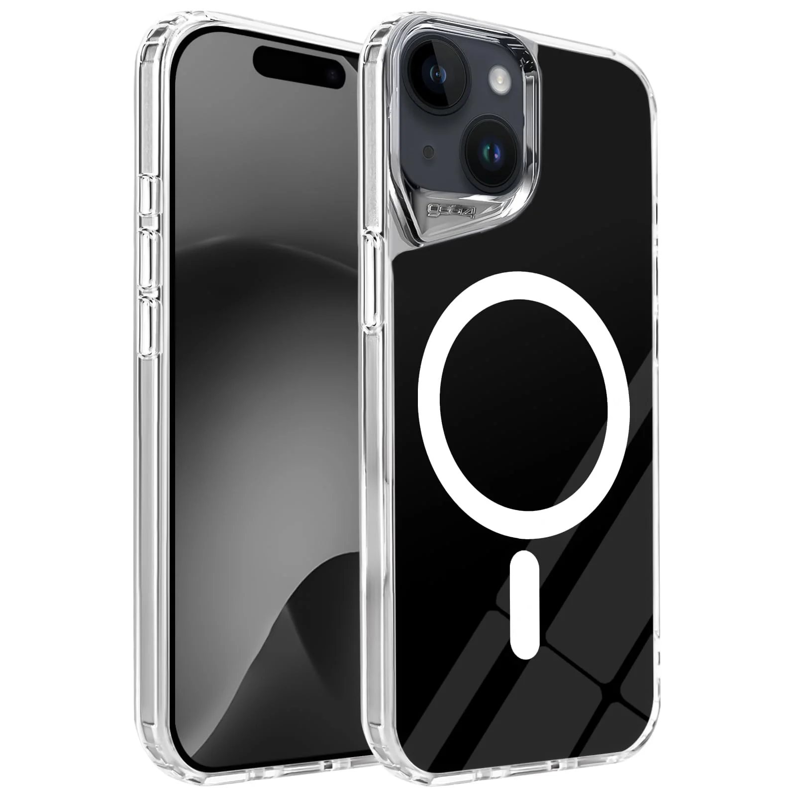 DL3 Mobilak Clear MagSafe-Compatible TPU Case for iPhone 15 - Black
