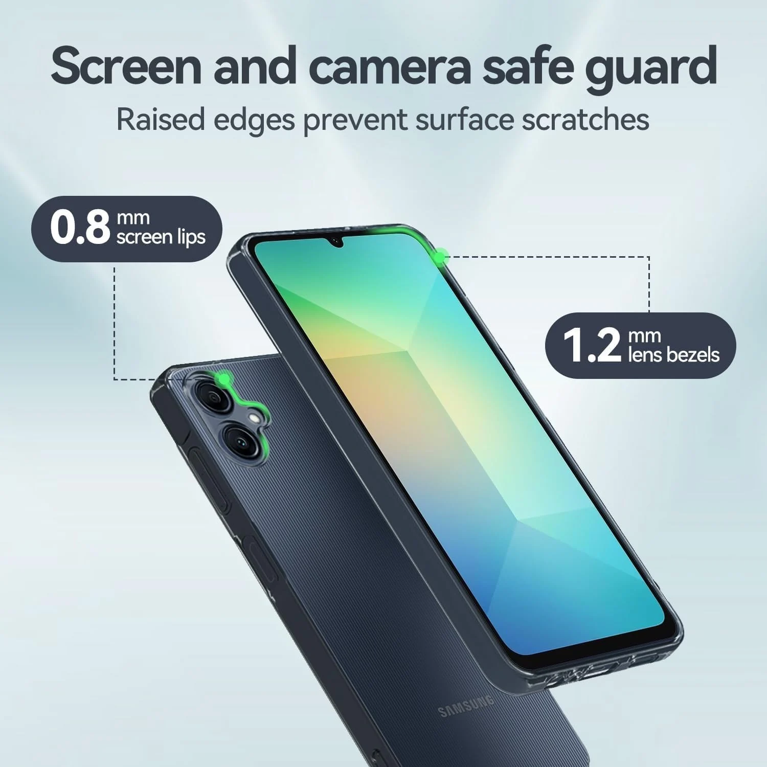 DL3 Mobilak Case Compatible with Samsung Galaxy A06 Case Crystal Soft TPU Gel Case Flexible Silicone Anti-Scratch TPU Cover - Clear
