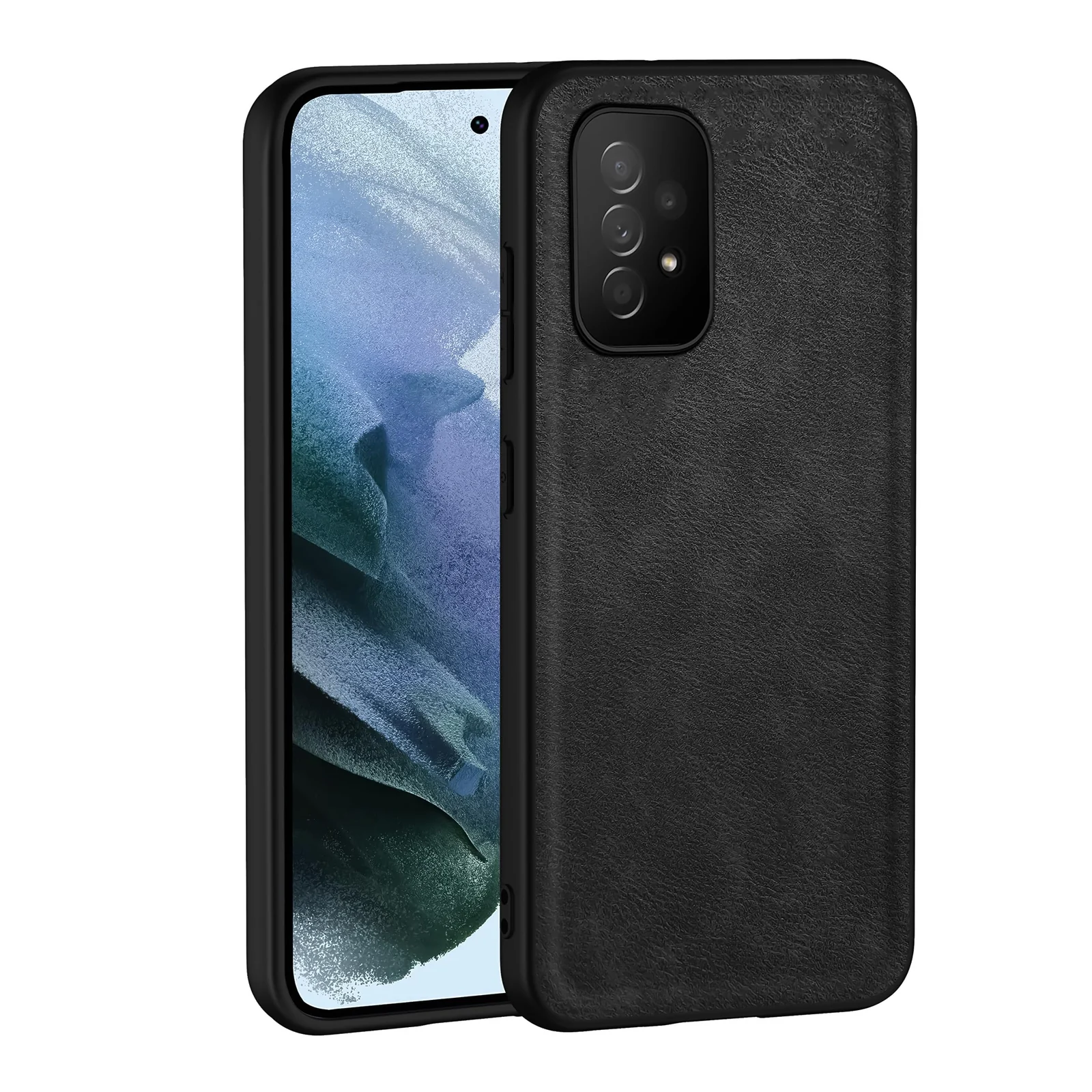 Dl3 Mobilak Case for Samsung Galaxy A52 / A52S Leather Case,Anti-Drop, Anti-Shock, Non-Slip Texture,Simple Cell Phong Cover (Dark Brown)