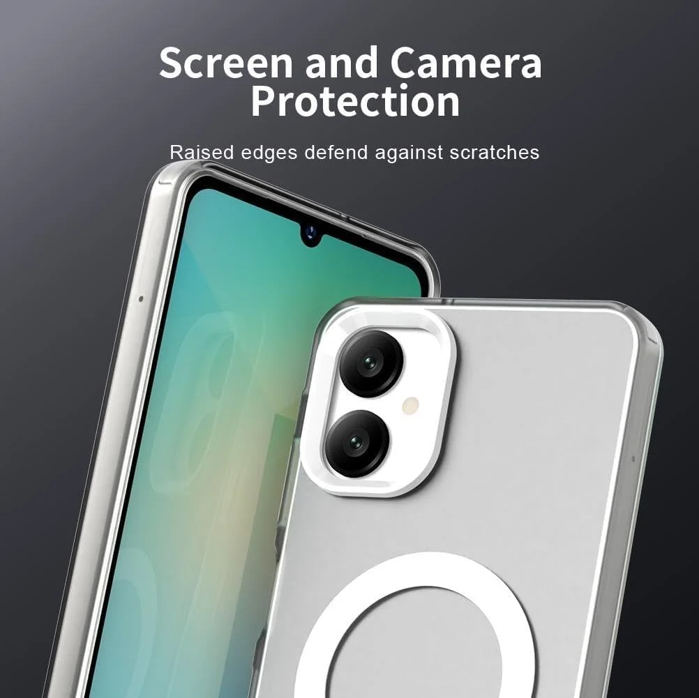 DL3 Mobilak for Samsung Galaxy A06 Case [Compatible with MagSafe] [Strong Magnet] [Non-Yellowing] Magnetic Slim Thin Bumper Phone Cover, Lightweight, and Durable - Clear