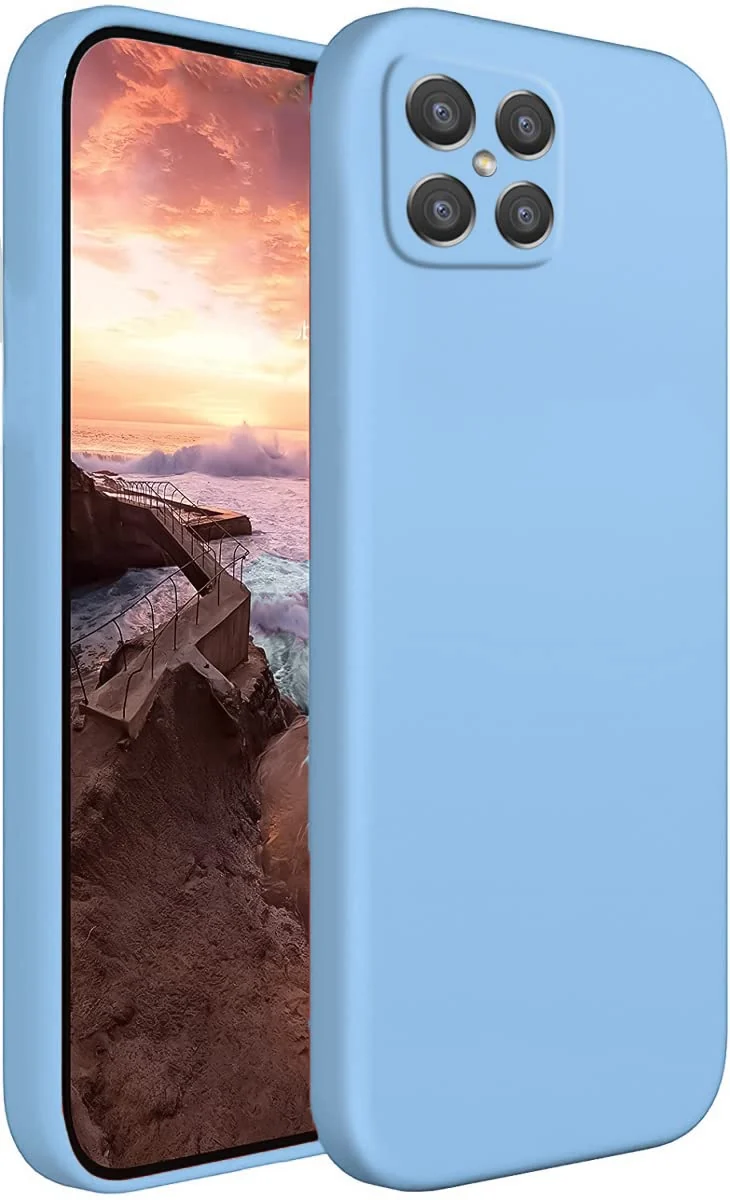 Dl3 Mobilak Honor X8 Case,Soft Flexible Silicone Gel Rubber Bumper Cover,Slim Fit Full Body Shockproof Protective Phone Case (Baby Blue)