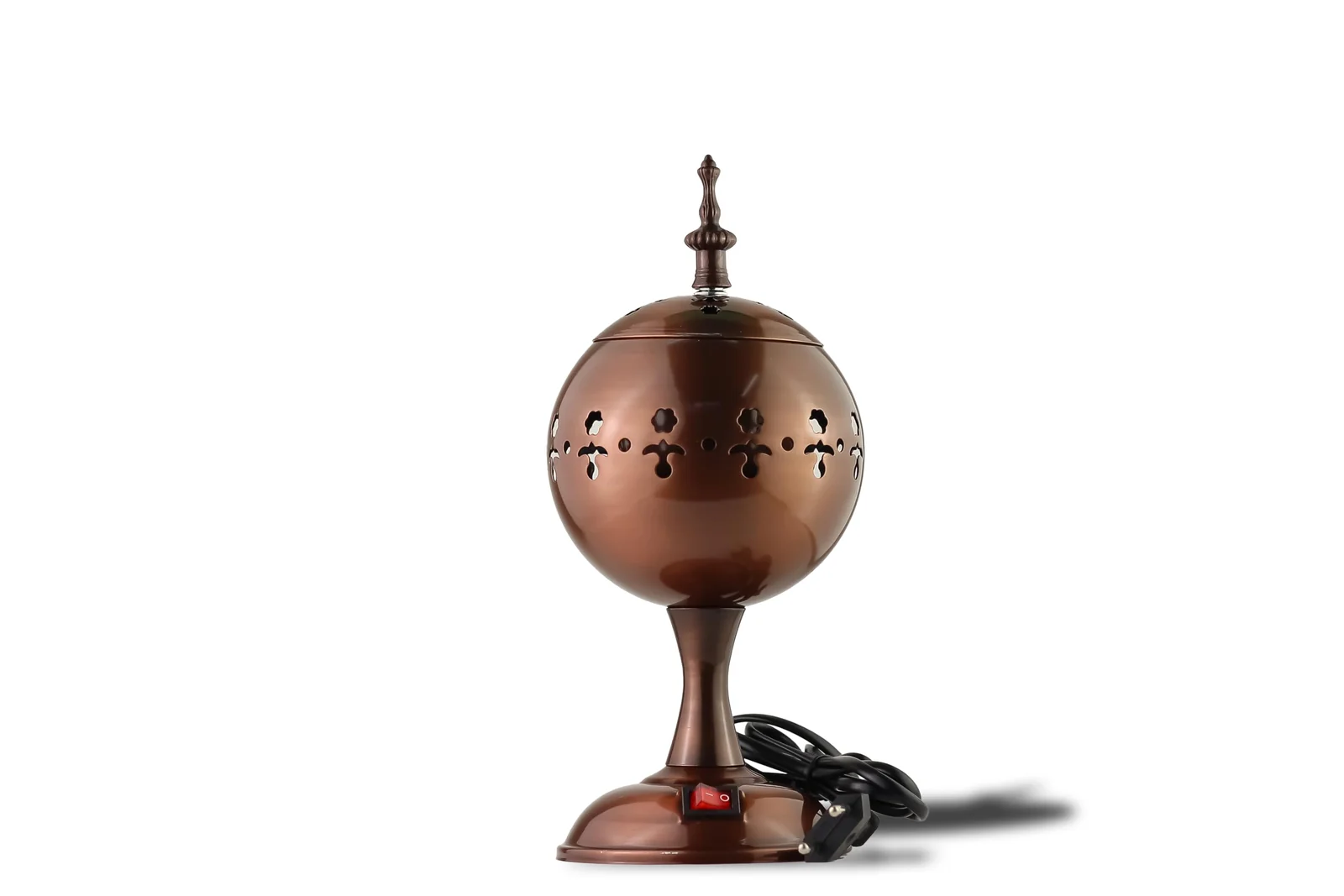 Mobigon Arabian Electric Incense Burners metal Vintage Arabic Burner, Middle Eastern Incense Holder- Electric Incense Burner Bakhoor Suitable For Arabian Oud, Home, Hotel Decor - G. DArk Brown