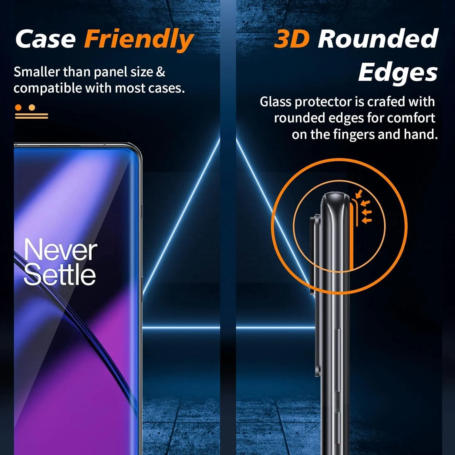 DL3 Mobilak Screen Protector for OnePlus 11 5G, Tempered Glass Screen Saver Premium HD Protective, Scratch Resistant, NO-Bubble, 9H Hardness, Full Coverage Film - Clear