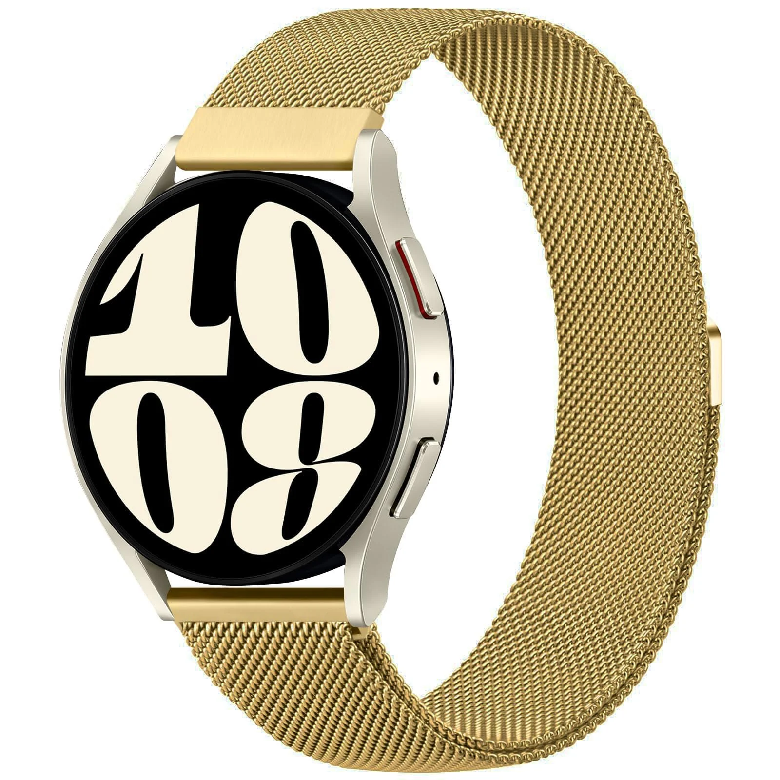 DL3 Mobilak Band stainless steel Magnetic 22MM Strap For Samsung Galaxy Watch 3 45mm/Watch 46mm/Gear S3/Huawei watch GT4 GT3 46MM/Watch 3&4/3&4 Pro/GT2E/GT2 Pro/GT GT2 46MM/Amazfit GTR 2/2e/3/4/3 Pro - Gold